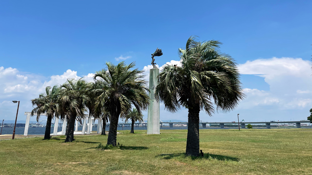 マリーナと海を眺めながらBBQ